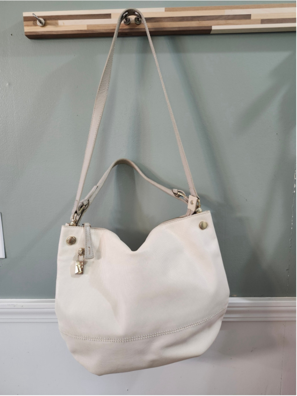 Furla Hobo Bag One Size White Gold